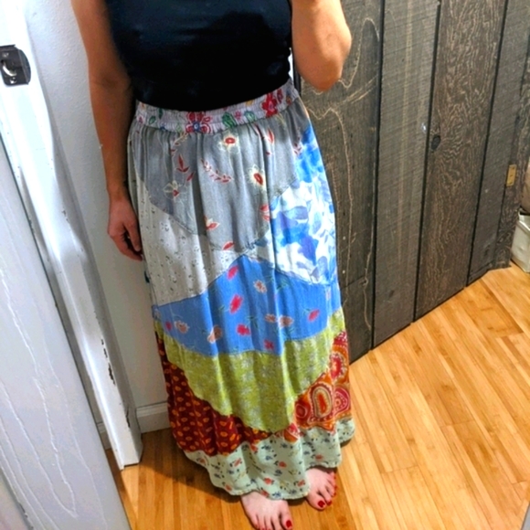 Vintage Maxi Skirt Hippie Costume - Picture 2 of 3